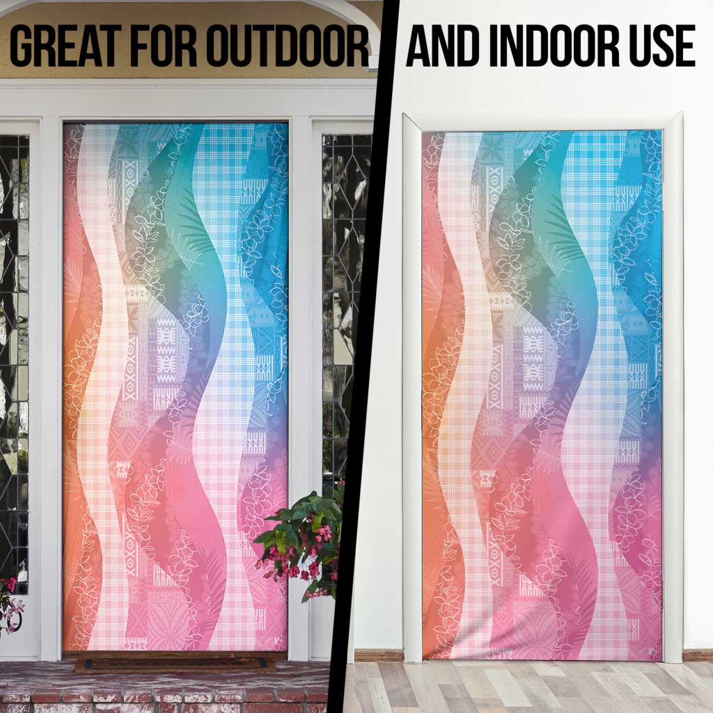 Polynesian Tribal Pattern Patchwork Picturesque Door Cover Holographic LT7 - Polynesian Pride