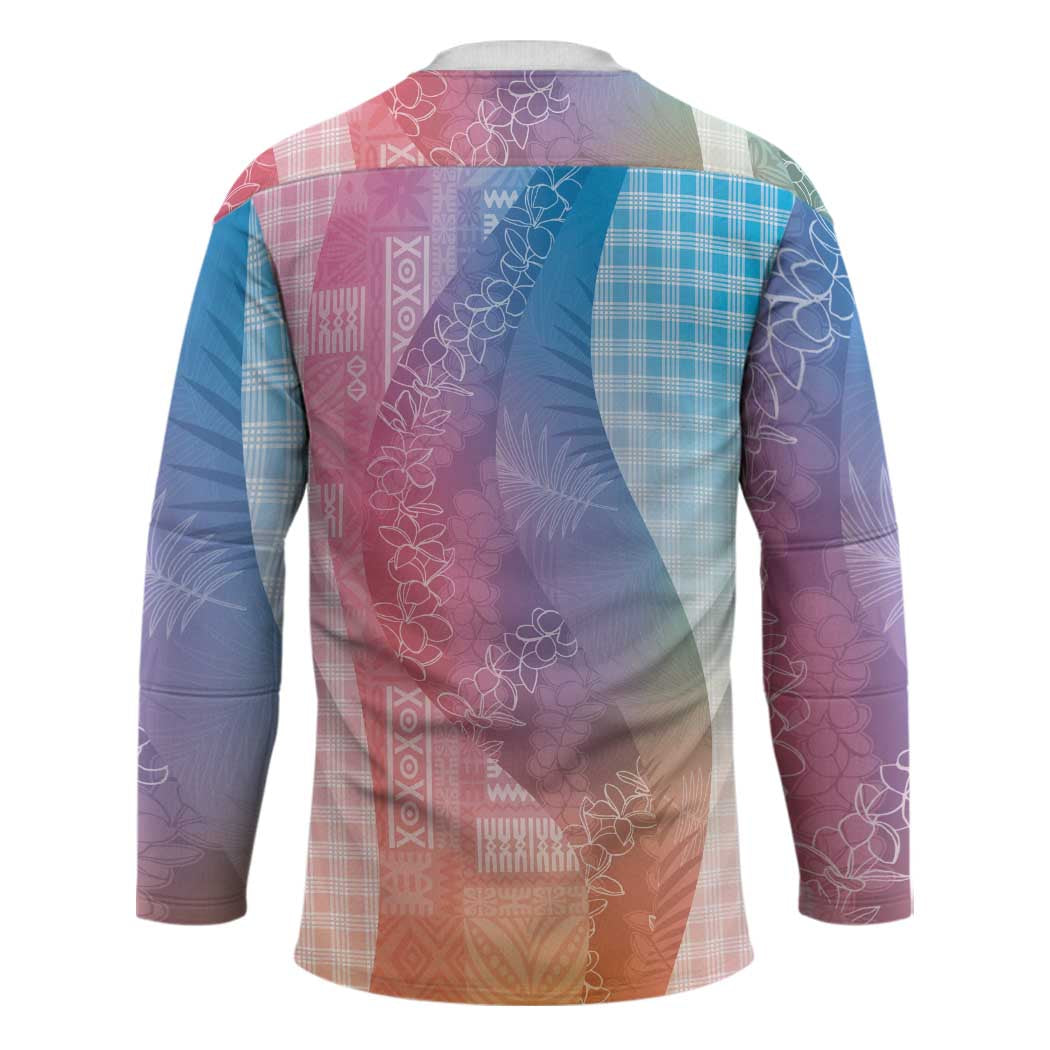 Polynesian Tribal Pattern Patchwork Picturesque Hockey Jersey Holographic LT7 - Polynesian Pride