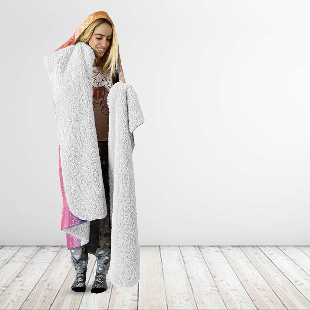 Polynesian Tribal Pattern Patchwork Picturesque Hooded Blanket Holographic LT7 - Polynesian Pride