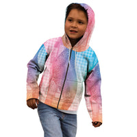Polynesian Tribal Pattern Patchwork Picturesque Kid Hoodie Holographic LT7 - Polynesian Pride