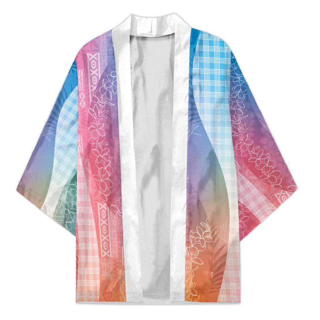 Polynesian Tribal Pattern Patchwork Picturesque Kimono Holographic