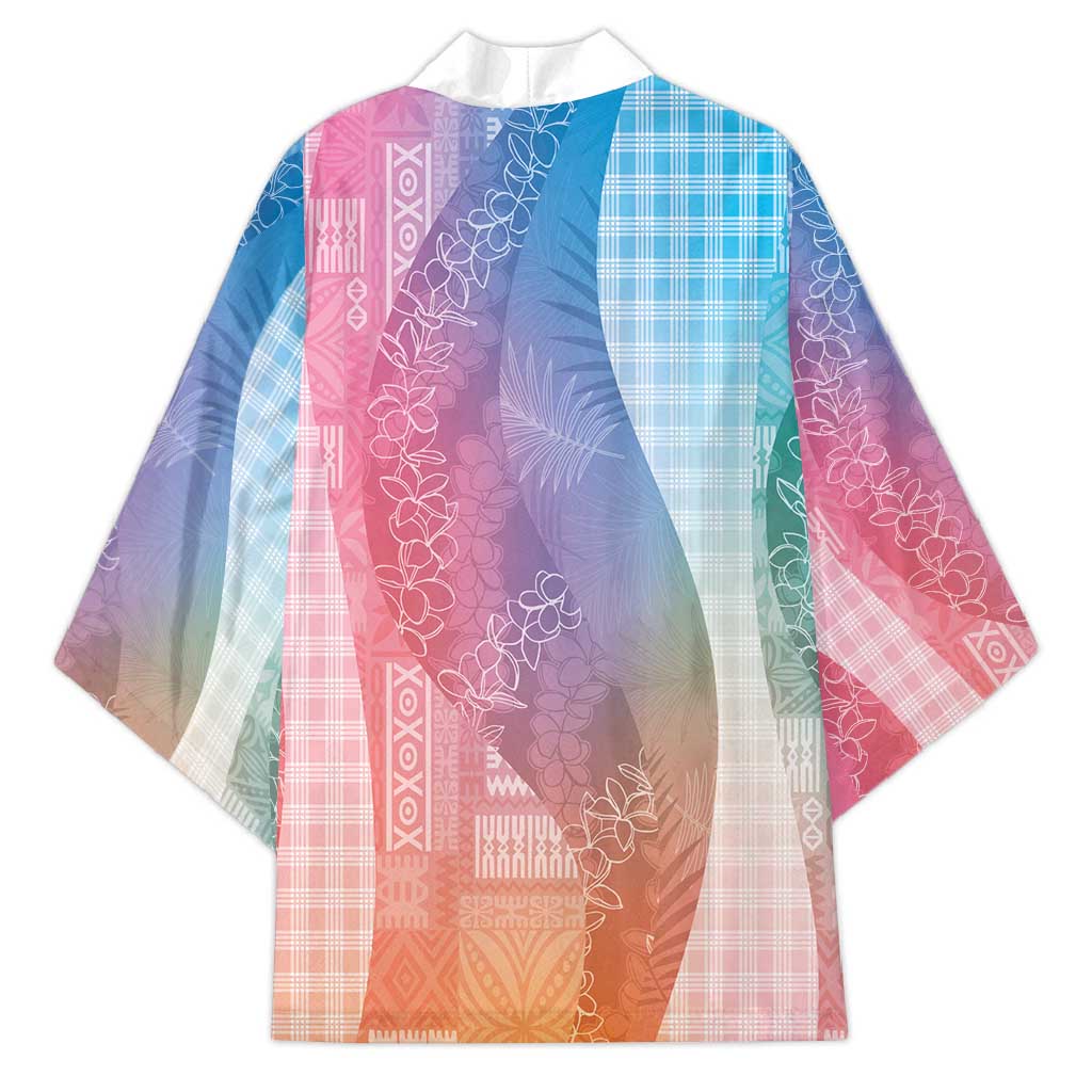 Polynesian Tribal Pattern Patchwork Picturesque Kimono Holographic