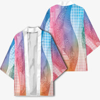 Polynesian Tribal Pattern Patchwork Picturesque Kimono Holographic