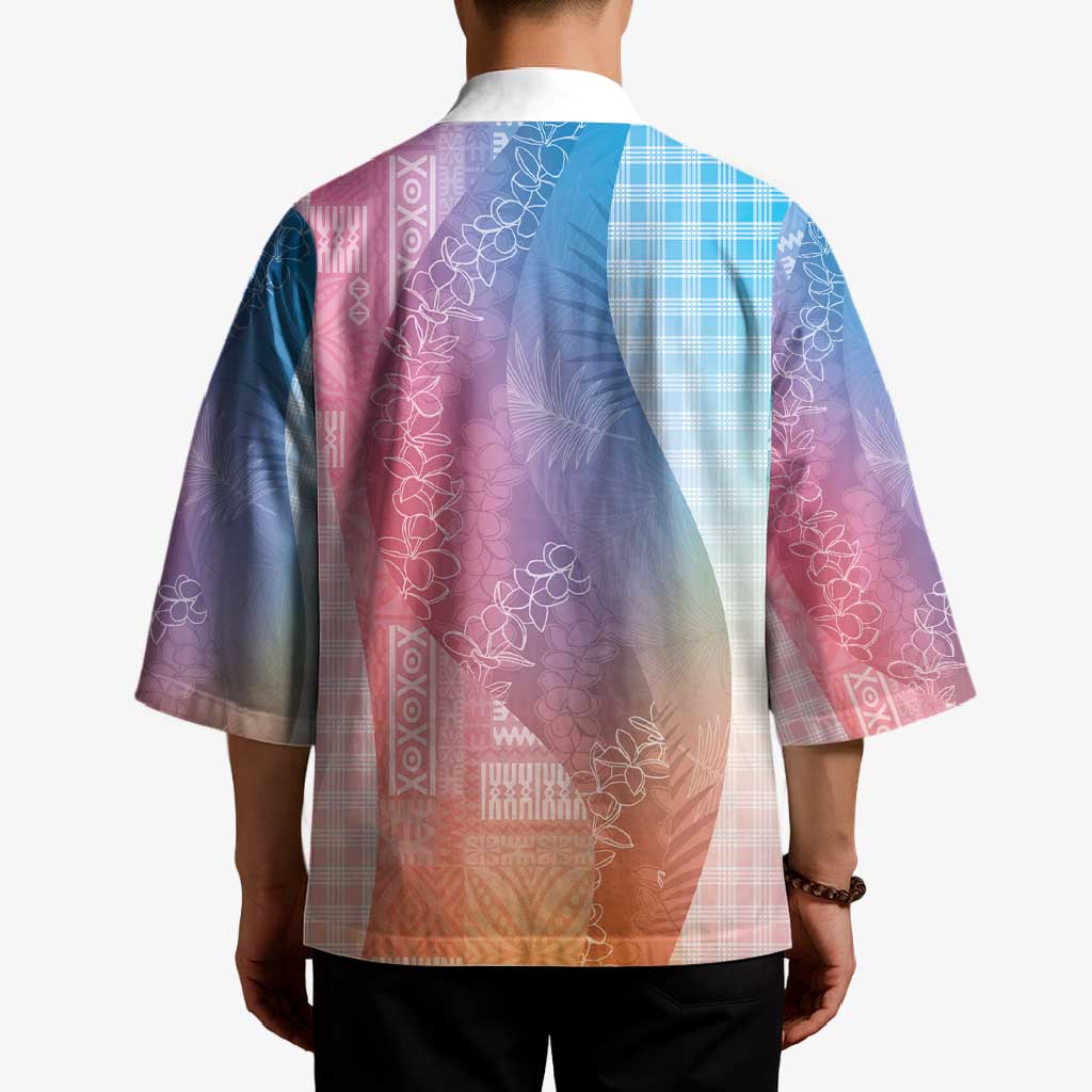 Polynesian Tribal Pattern Patchwork Picturesque Kimono Holographic
