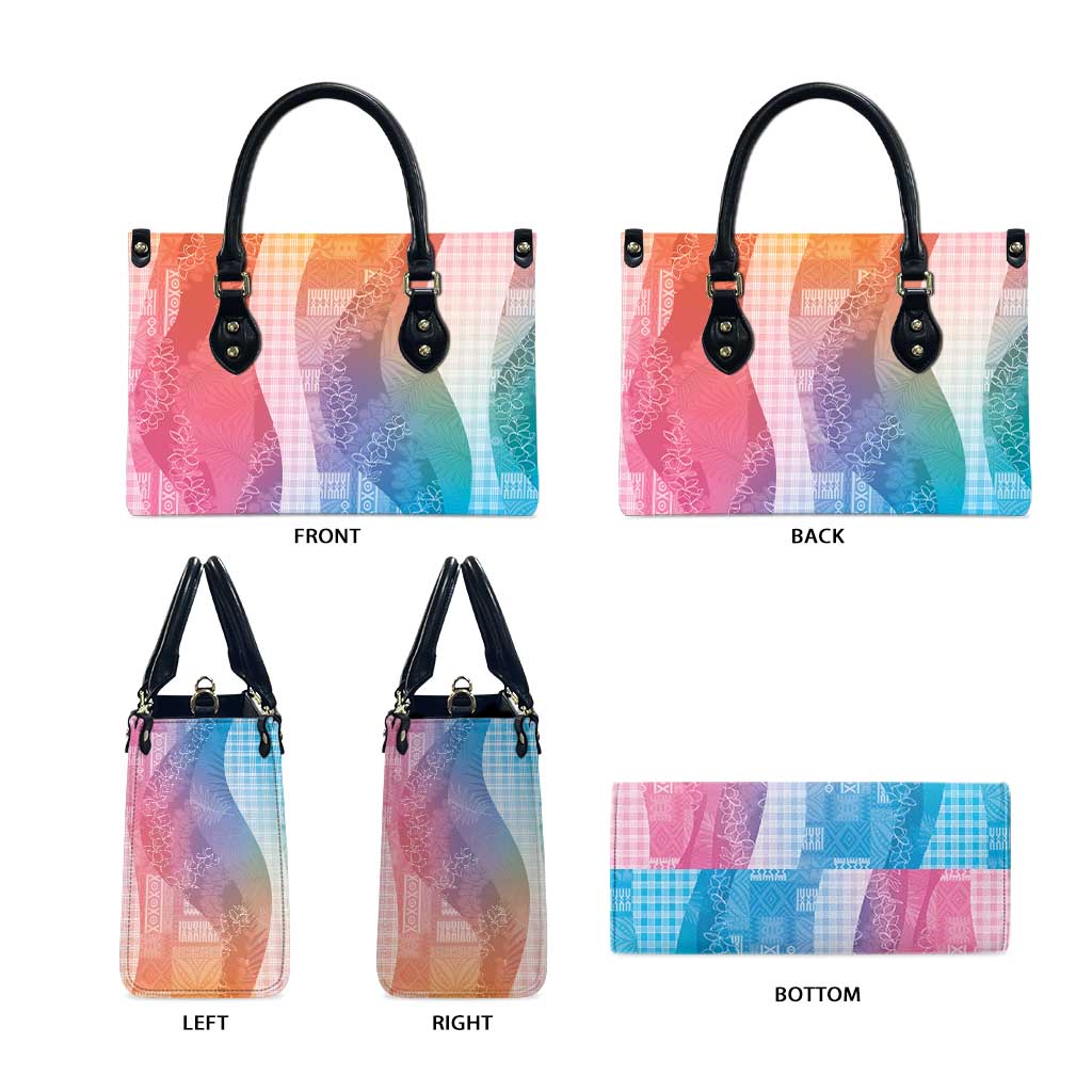 Polynesian Tribal Pattern Patchwork Picturesque Leather Bag Holographic LT7 - Polynesian Pride