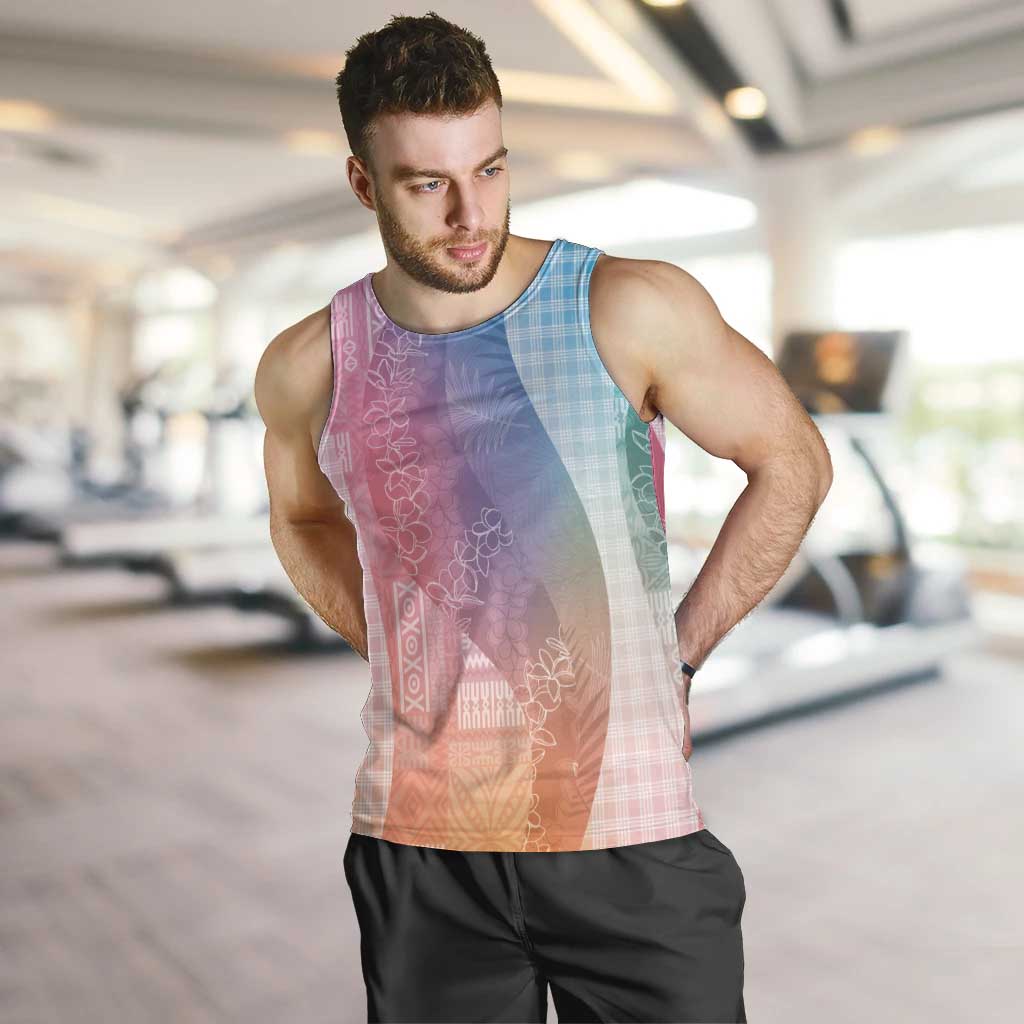 Polynesian Tribal Pattern Patchwork Picturesque Men Tank Top Holographic LT7 Holographic - Polynesian Pride