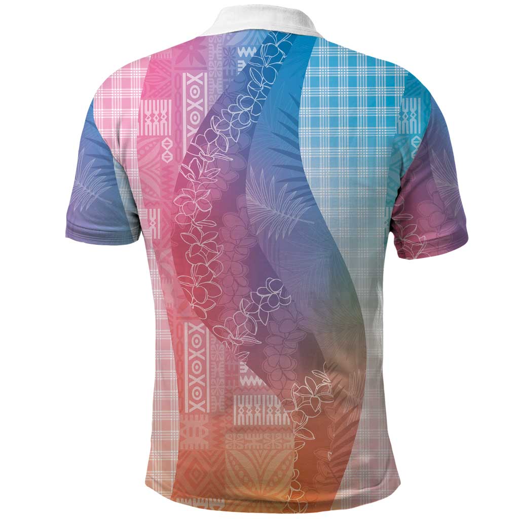 Polynesian Tribal Pattern Patchwork Picturesque Polo Shirt Holographic LT7 - Polynesian Pride