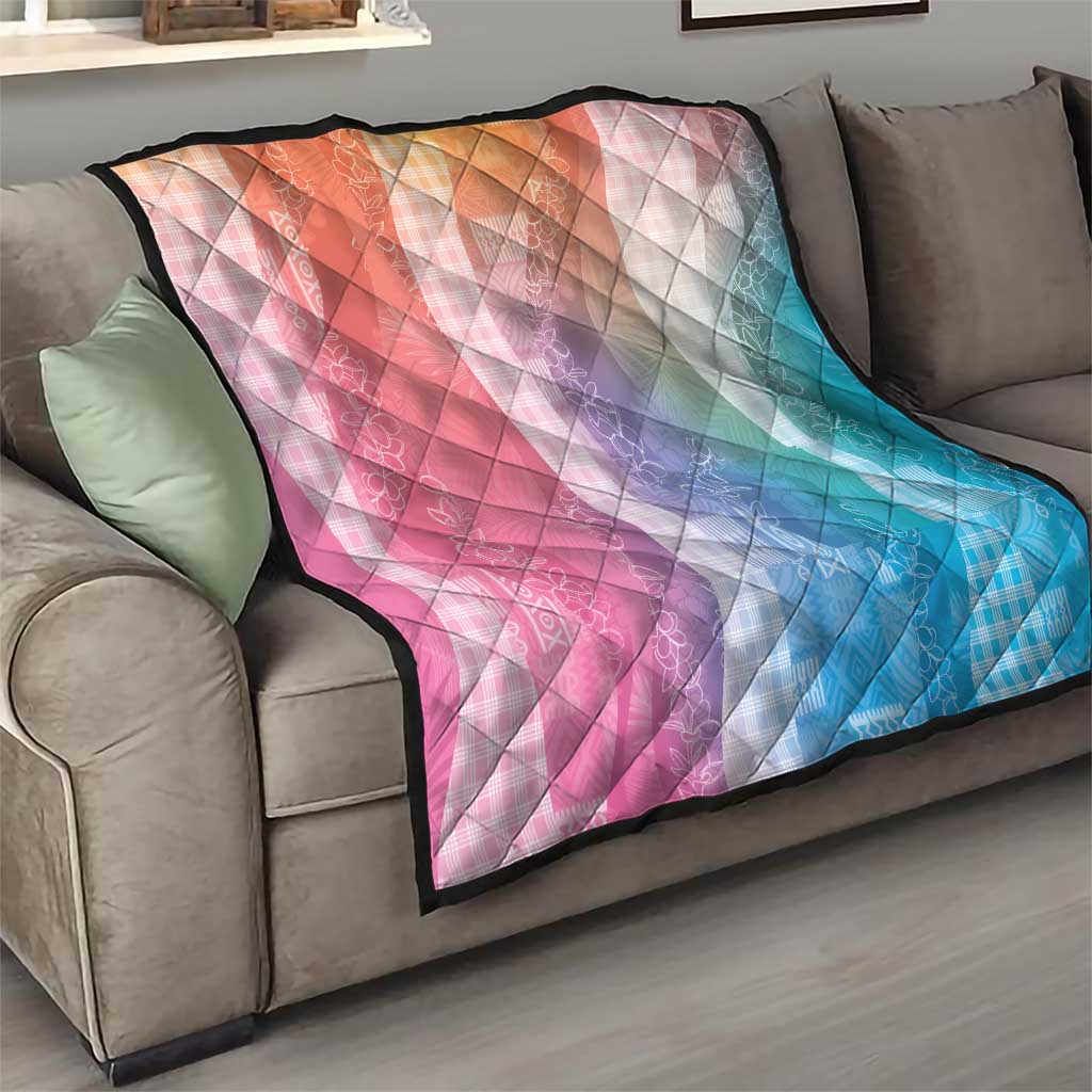 Polynesian Tribal Pattern Patchwork Picturesque Quilt Holographic LT7 - Polynesian Pride