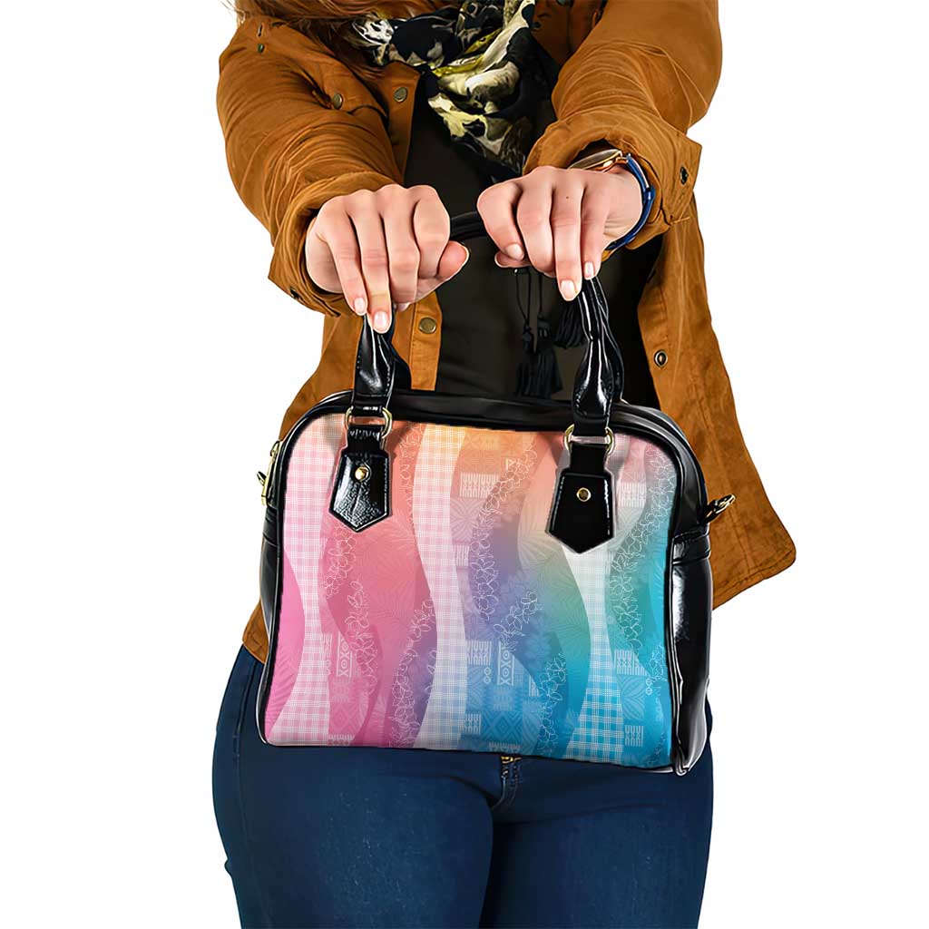 Polynesian Tribal Pattern Patchwork Picturesque Shoulder Handbag Holographic LT7 One Size Holographic - Polynesian Pride