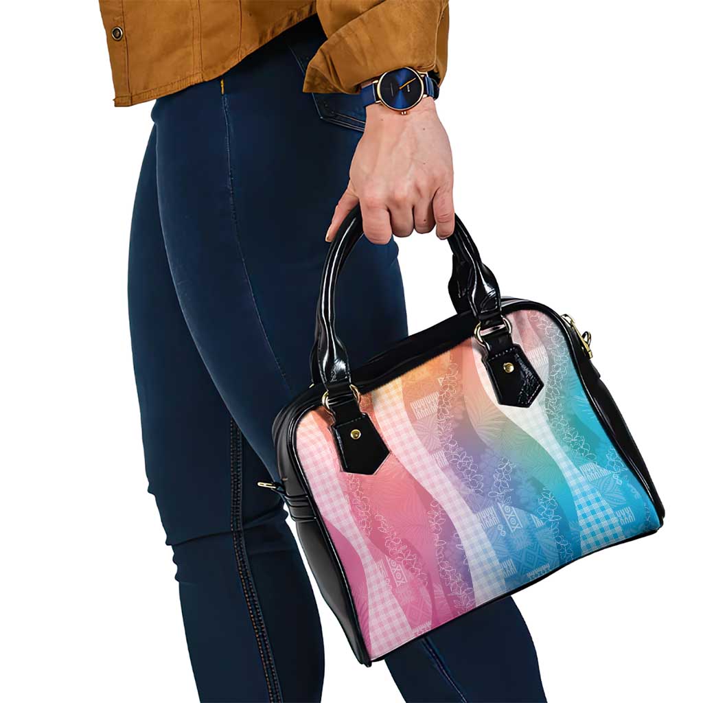 Polynesian Tribal Pattern Patchwork Picturesque Shoulder Handbag Holographic LT7 - Polynesian Pride