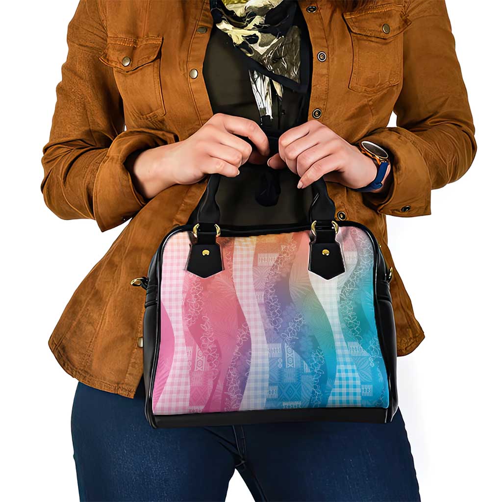 Polynesian Tribal Pattern Patchwork Picturesque Shoulder Handbag Holographic LT7 - Polynesian Pride