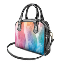 Polynesian Tribal Pattern Patchwork Picturesque Shoulder Handbag Holographic LT7 - Polynesian Pride