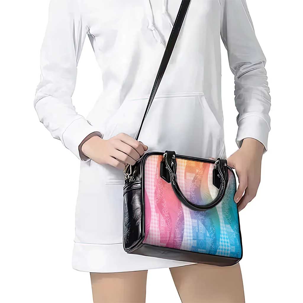 Polynesian Tribal Pattern Patchwork Picturesque Shoulder Handbag Holographic LT7 - Polynesian Pride