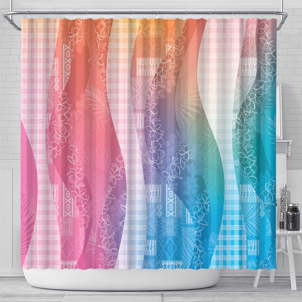 Polynesian Tribal Pattern Patchwork Picturesque Shower Curtain Holographic LT7 - Polynesian Pride