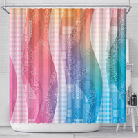 Polynesian Tribal Pattern Patchwork Picturesque Shower Curtain Holographic LT7 - Polynesian Pride
