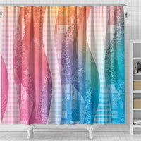 Polynesian Tribal Pattern Patchwork Picturesque Shower Curtain Holographic LT7 - Polynesian Pride