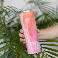 Polynesian Tribal Pattern Patchwork Picturesque Skinny Tumbler Holographic LT7 - Polynesian Pride