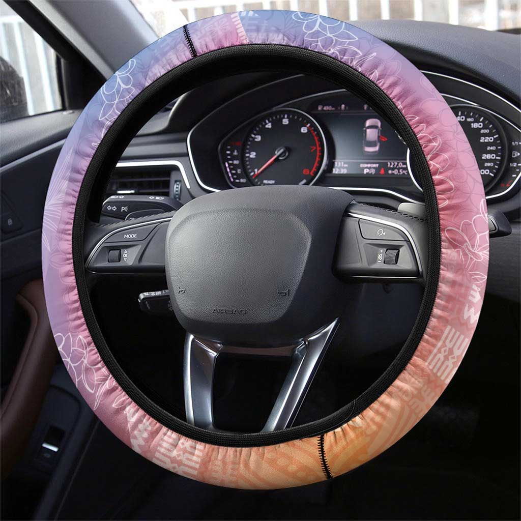 Polynesian Tribal Pattern Patchwork Picturesque Steering Wheel Cover Holographic LT7 - Polynesian Pride