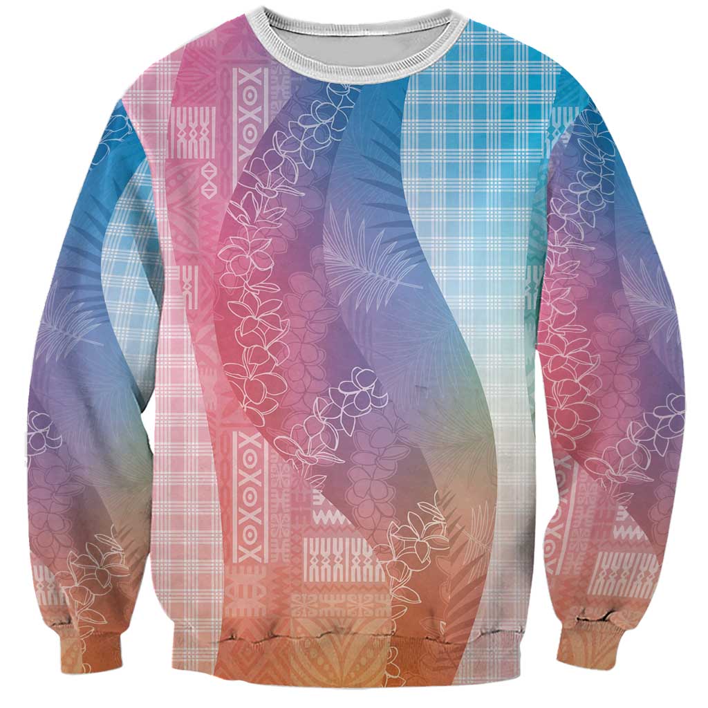 Polynesian Tribal Pattern Patchwork Picturesque Sweatshirt Holographic LT7 Unisex Holographic - Polynesian Pride