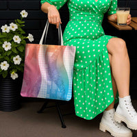 Polynesian Tribal Pattern Patchwork Picturesque Tote Bag Holographic LT7 - Polynesian Pride