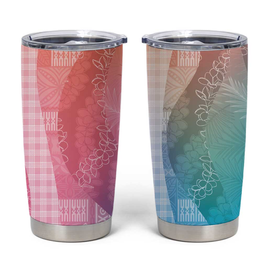 Polynesian Tribal Pattern Patchwork Picturesque Tumbler Cup Holographic LT7 Holographic - Polynesian Pride