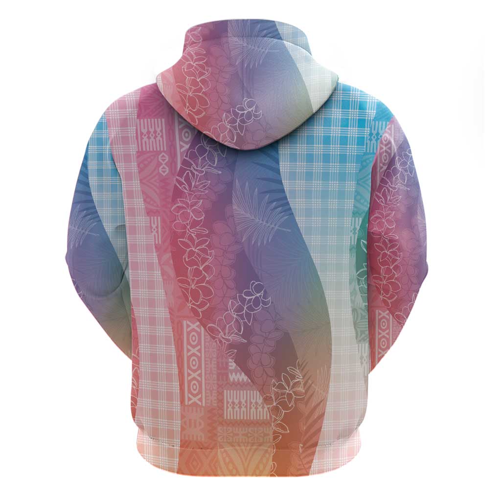 Polynesian Tribal Pattern Patchwork Picturesque Zip Hoodie Holographic LT7 - Polynesian Pride