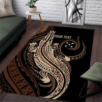 Personalized Solomon Islands Crocodile Area Rug Hapi Isles - Independence Anniversary