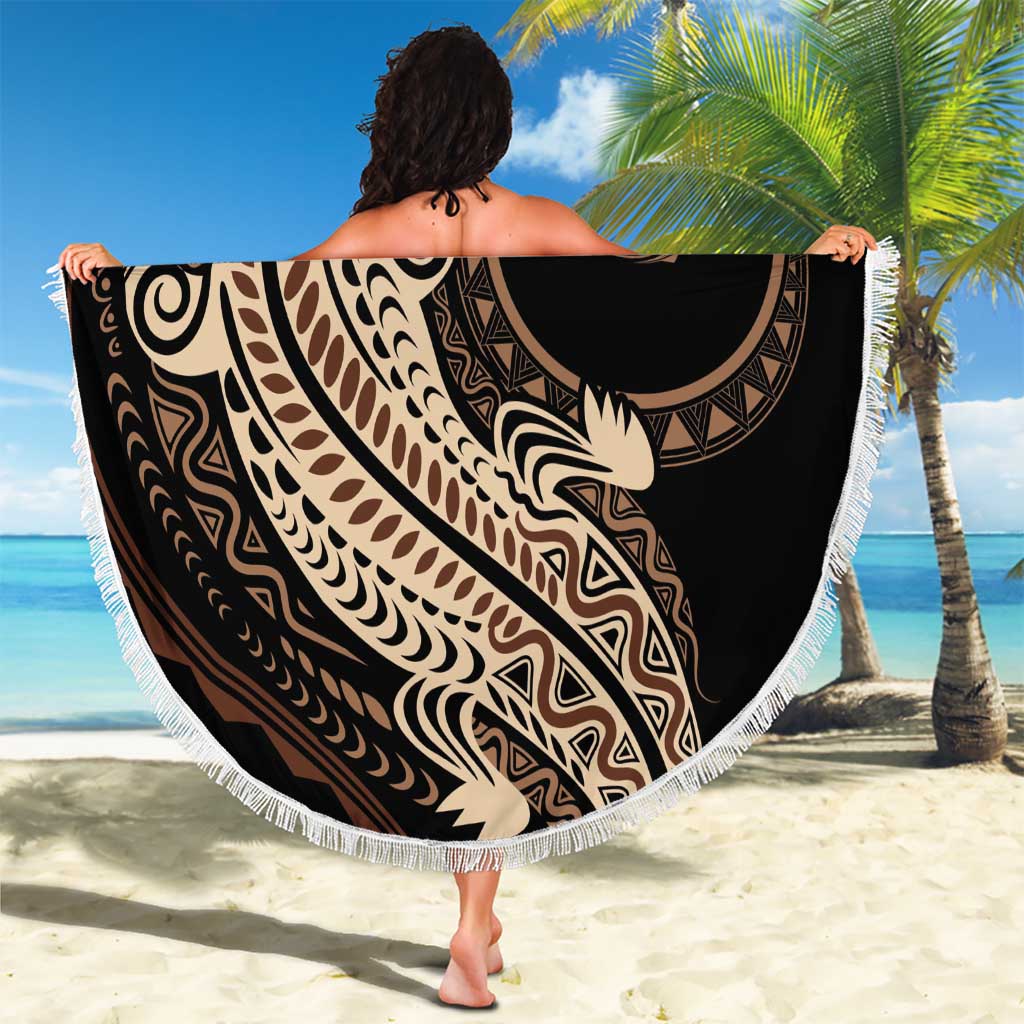 Personalized Solomon Islands Crocodile Beach Blanket Hapi Isles - Independence Anniversary