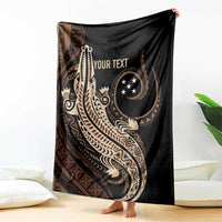 Personalized Solomon Islands Crocodile Blanket Hapi Isles - Independence Anniversary
