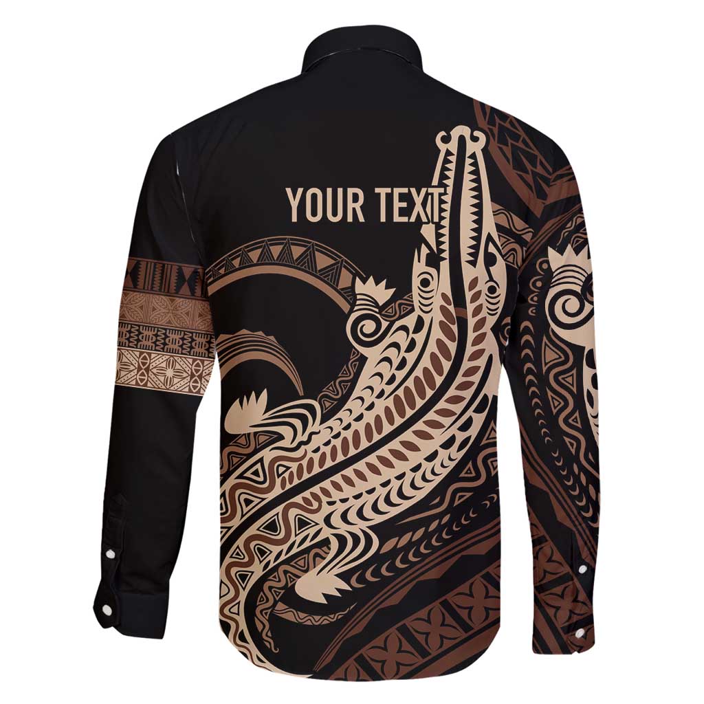 Personalized Solomon Islands Crocodile Family Matching Long Sleeve Bodycon Dress and Hawaiian Shirt Hapi Isles - Independence Anniversary