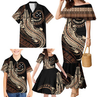 Personalized Solomon Islands Crocodile Family Matching Mermaid Dress and Hawaiian Shirt Hapi Isles - Independence Anniversary