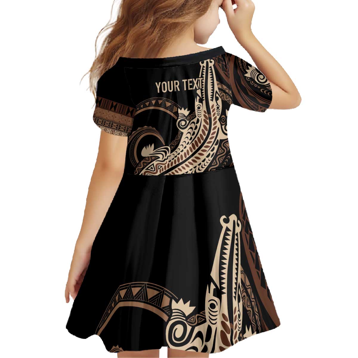 Personalized Solomon Islands Crocodile Family Matching Off The Shoulder Long Sleeve Dress and Hawaiian Shirt Hapi Isles - Independence Anniversary