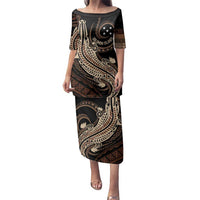 Personalized Solomon Islands Crocodile Family Matching Puletasi and Hawaiian Shirt Hapi Isles - Independence Anniversary