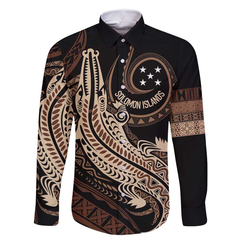 Personalized Solomon Islands Crocodile Family Matching Tank Maxi Dress and Hawaiian Shirt Hapi Isles - Independence Anniversary