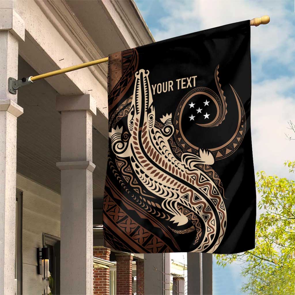 Personalized Solomon Islands Crocodile Garden Flag Hapi Isles - Independence Anniversary