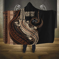Personalized Solomon Islands Crocodile Hooded Blanket Hapi Isles - Independence Anniversary