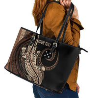 Personalized Solomon Islands Crocodile Leather Tote Bag Hapi Isles - Independence Anniversary