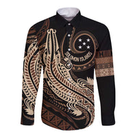Personalized Solomon Islands Crocodile Long Sleeve Button Shirt Hapi Isles - Independence Anniversary