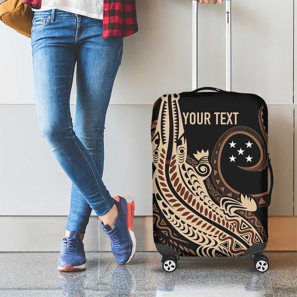 Personalized Solomon Islands Crocodile Luggage Cover Hapi Isles - Independence Anniversary