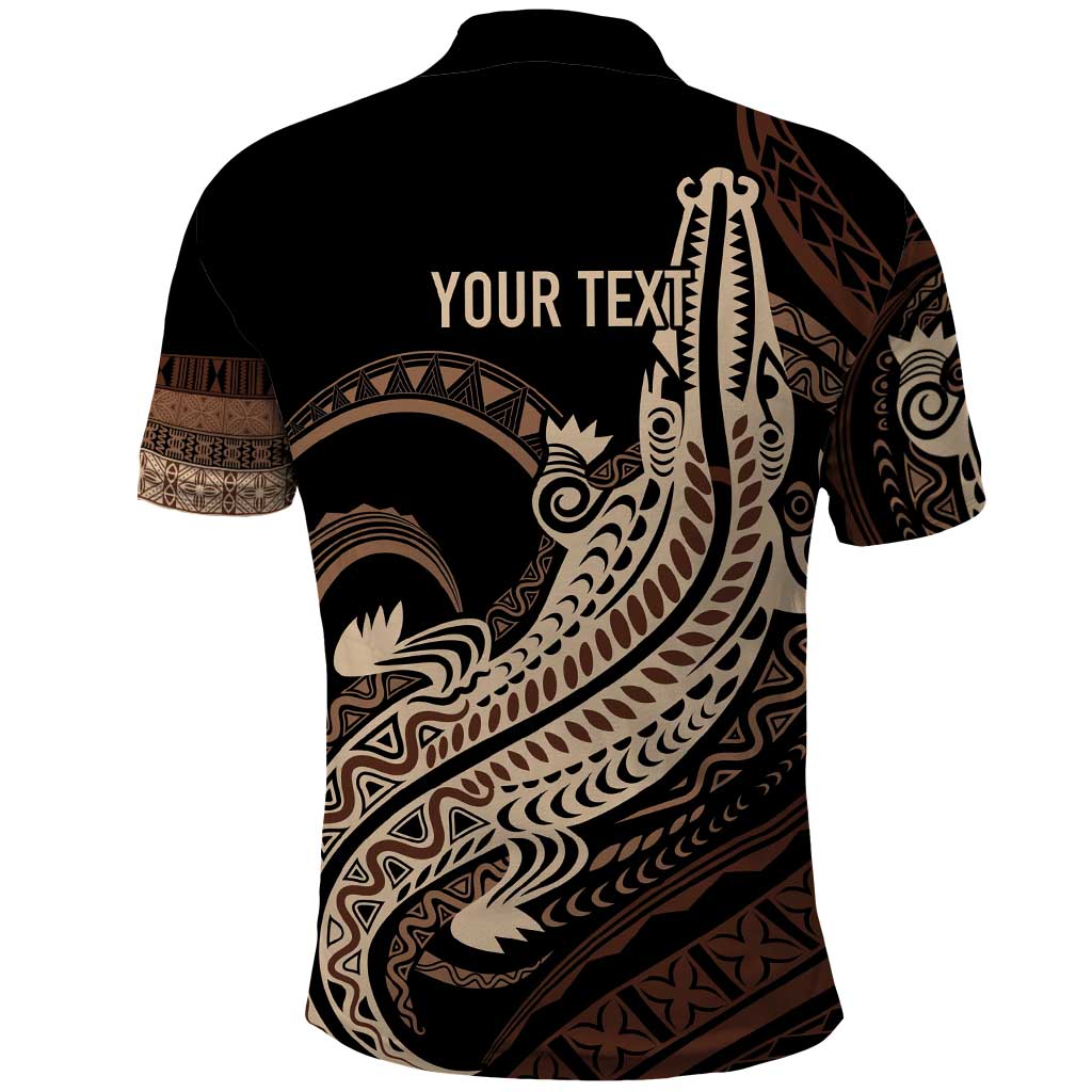 Personalized Solomon Islands Crocodile Polo Shirt Hapi Isles - Independence Anniversary
