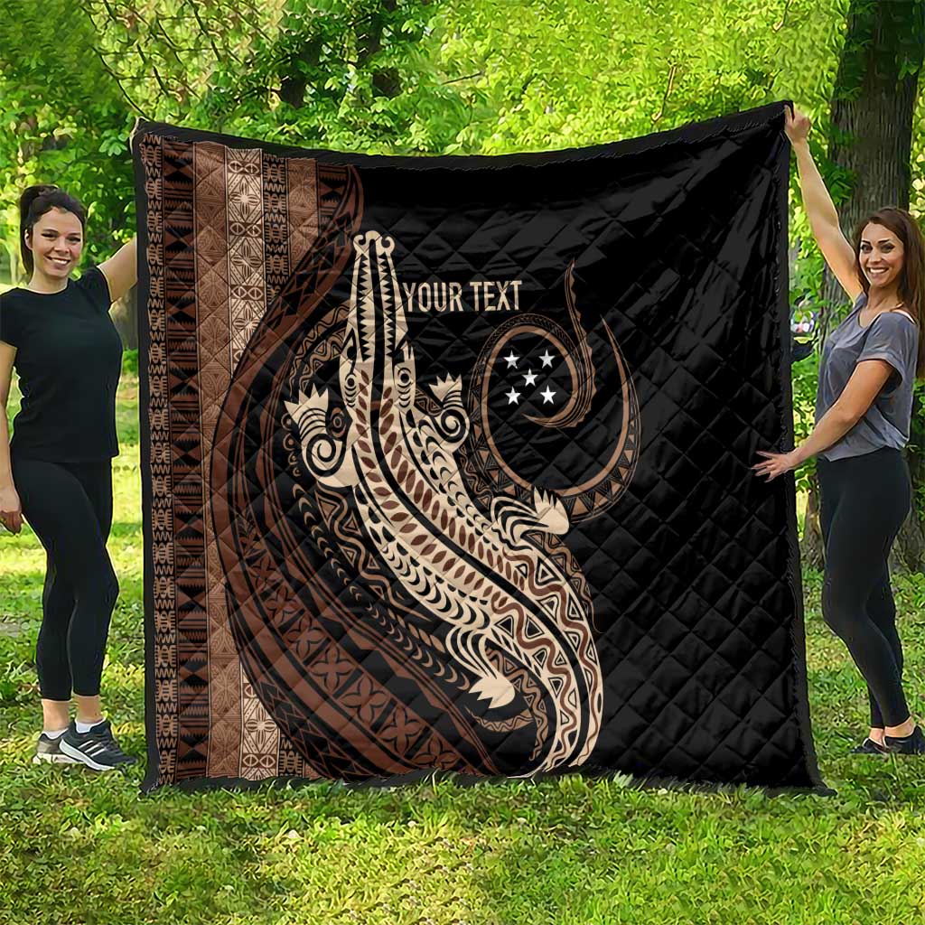 Personalized Solomon Islands Crocodile Quilt Hapi Isles - Independence Anniversary