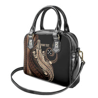 Personalized Solomon Islands Crocodile Shoulder Handbag Hapi Isles - Independence Anniversary