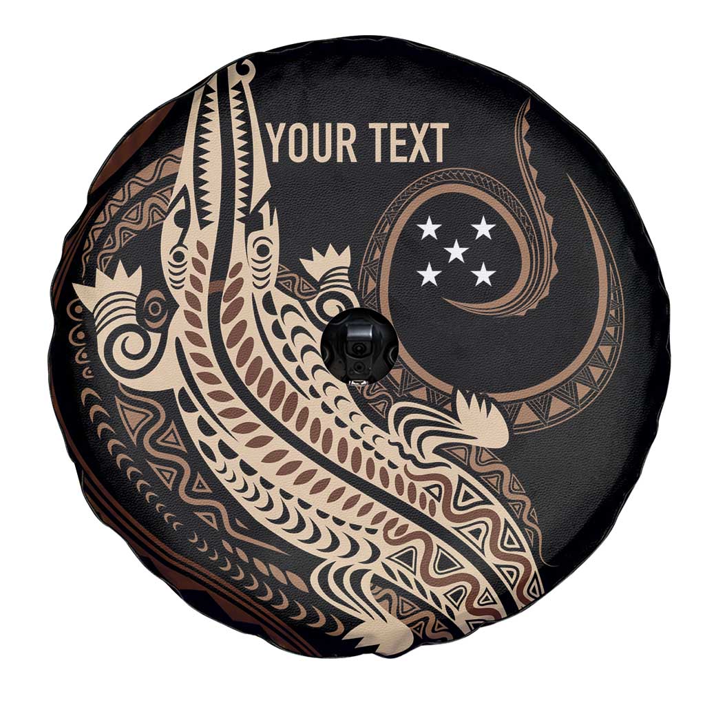 Personalized Solomon Islands Crocodile Spare Tire Cover Hapi Isles - Independence Anniversary