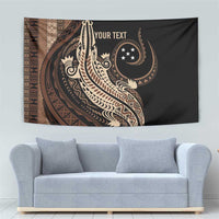 Personalized Solomon Islands Crocodile Tapestry Hapi Isles - Independence Anniversary
