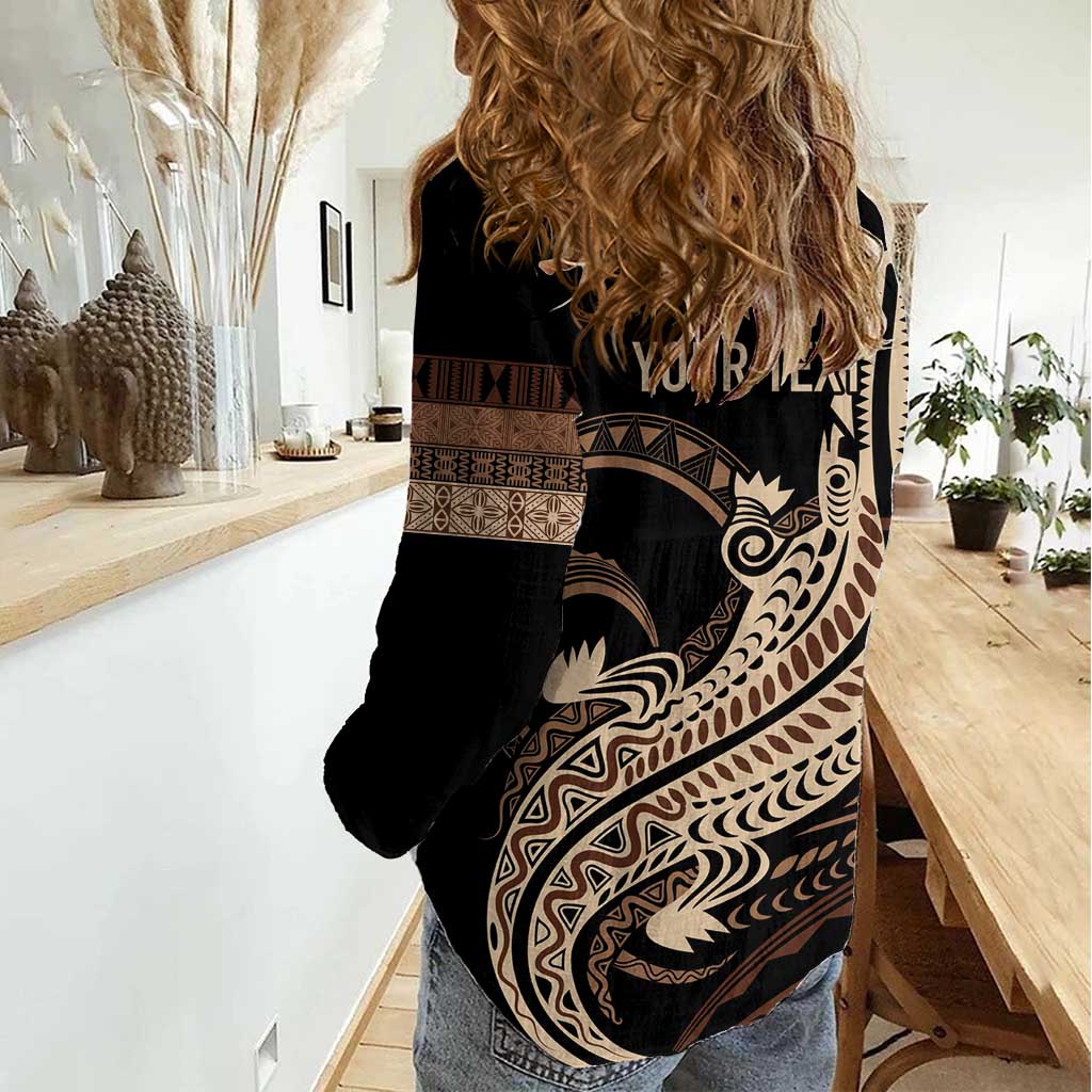 Personalized Solomon Islands Crocodile Women Casual Shirt Hapi Isles - Independence Anniversary