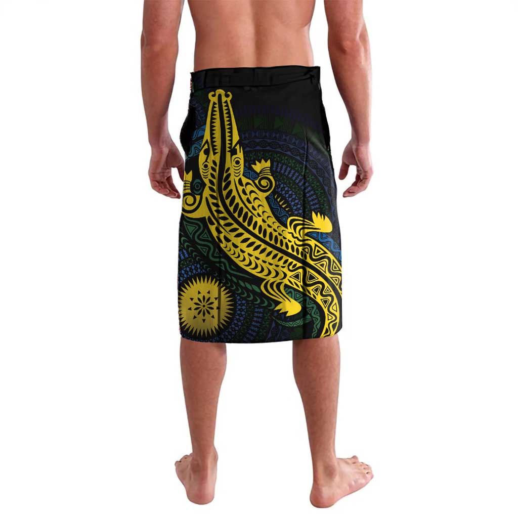 Personalized Solomon Islands Independence Anniversary Lavalava Crocodile Mix Tapa