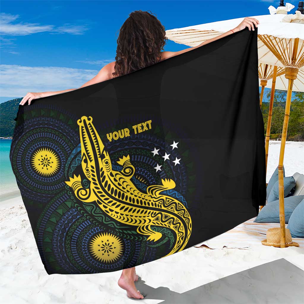 Personalized Solomon Islands Independence Anniversary Sarong Crocodile Mix Tapa