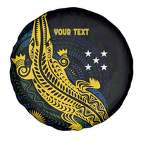 Personalized Solomon Islands Independence Anniversary Spare Tire Cover Crocodile Mix Tapa