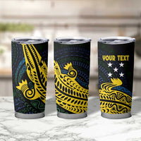 Personalized Solomon Islands Independence Anniversary Tumbler Cup Crocodile Mix Tapa