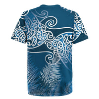 Aotearoa Maori Koru Curves Rugby Jersey Silver Ferns - Navy Blue LT7 - Polynesian Pride